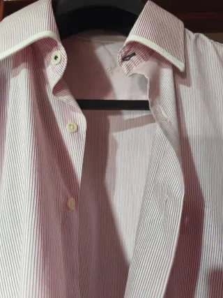 Camisa Pepe Cánovas Rayas Rosas Talla L