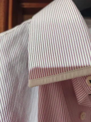 Camisa Pepe Cánovas Rayas Rosas Talla L