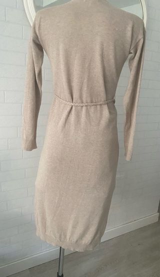 Cárdigan largo Bershka beige Talla S