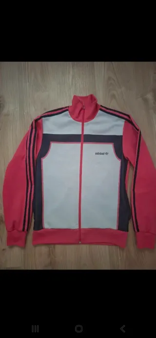 Chaqueta Adidas Vintage Gris y Rosa