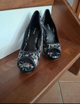 Scarpe Graceland floreali peep toe