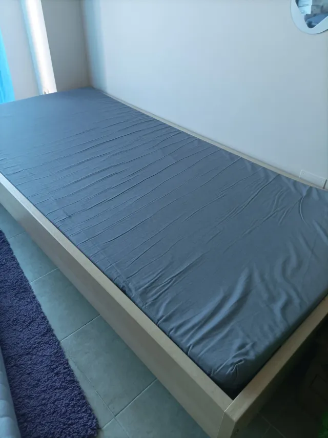 Estructura cama de madera de 90cm sin somier