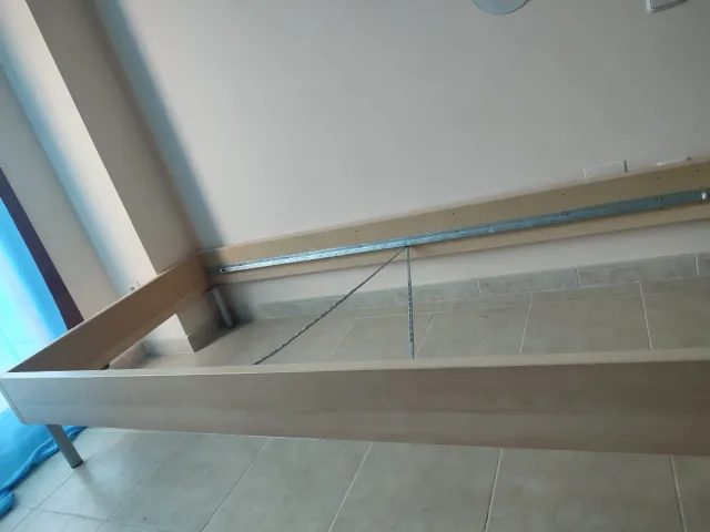 Estructura cama de madera de 90cm sin somier