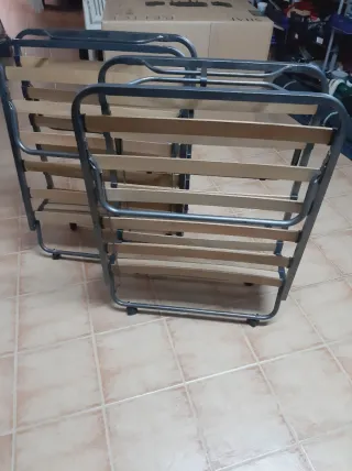 2 Somieres Plegables Madera y Metal