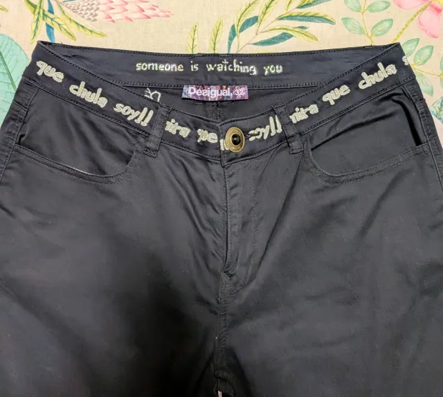 Pantalón Desigual negro talla 32 (M o 40)