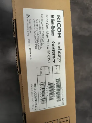 Tóner Ricoh IM C3000/C3500 Amarillo EDP 842256