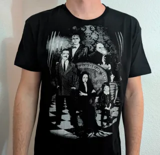 CAMISETA NEGRA  - FAMILIA ADDAM'S - TALLA XL y más