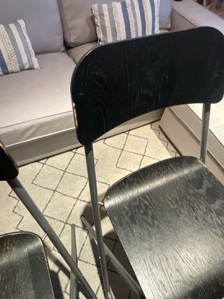 Taburetes Altos Ikea Madera y Metal
