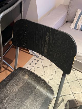 Taburetes Altos Ikea Madera y Metal