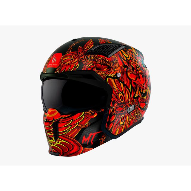 Casco MT Streetfighter SV S Hellish B5 negro rojo 