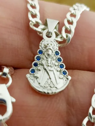 Pulsera Virgen del Rocío plata de ley.