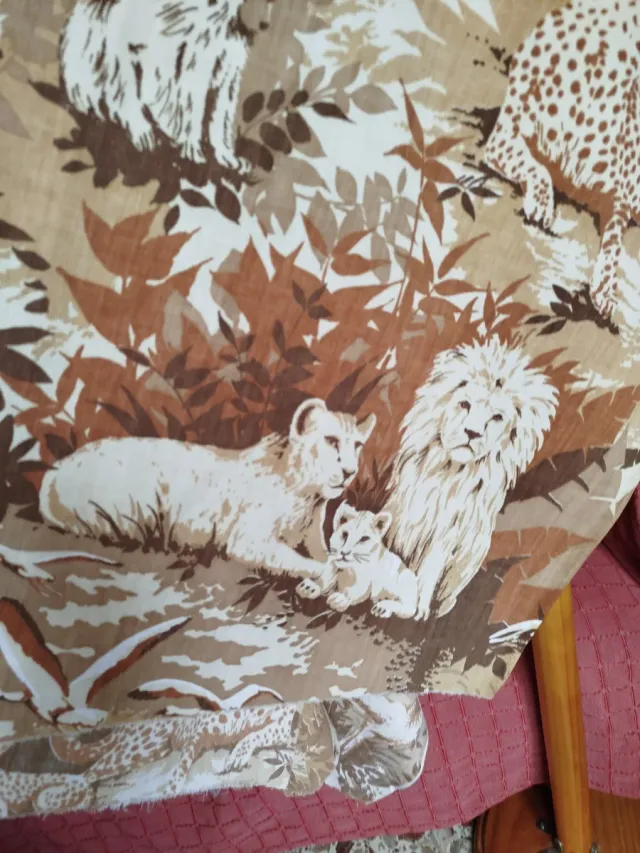 Retal tela animales africanos