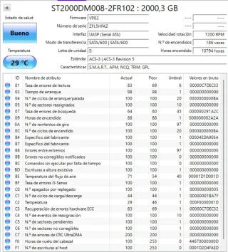 Disco Duro  HDD Seagate 2TB SATA