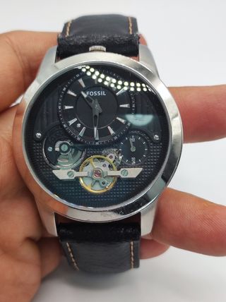 Reloj Fossil Hombre Negro/Plateado