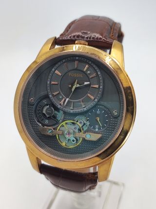 Reloj Fossil Hombre Dorado y Marrón