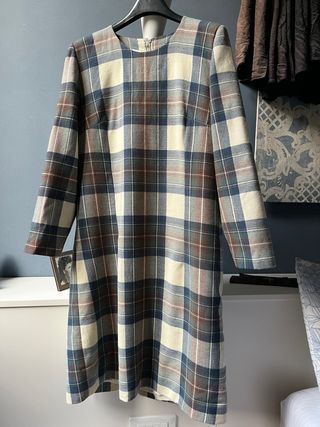 Abito tartan lana taglia XL