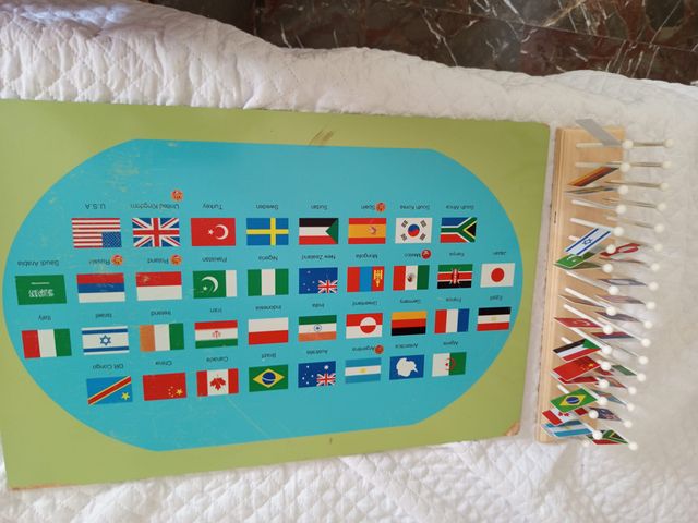 Mapa del Mundo Montessori con Banderas