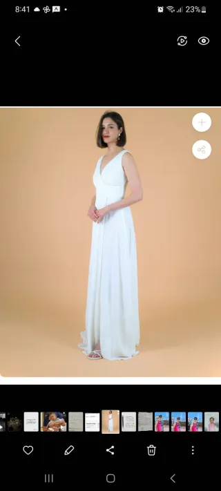 Vestido de Novia Blanco,usado para boda civil