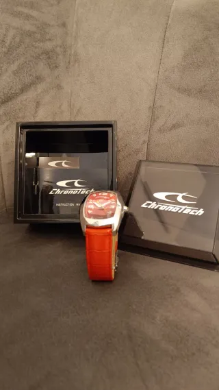 Orologio Chronotech Uomo Rosso/Argento