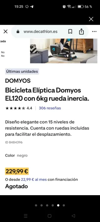 Bicicleta Elíptica Domyos EL120