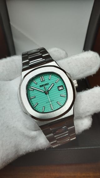 Reloj Seiko Mod Nautilus Tiffany Azul Verdoso