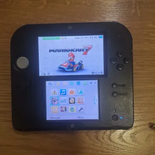 Nintendo 2DS Negra + 6 Juegos + Cargador