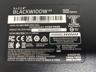 Teclado Razer Blackwidow v3 Green Switch