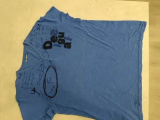 Camiseta Desigual azul con estampado