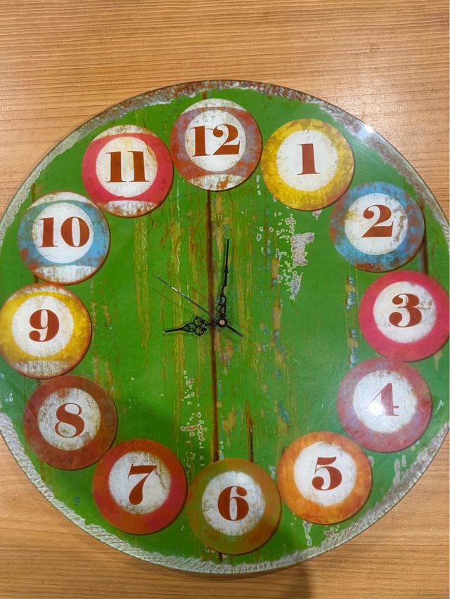 Reloj de Pared Grande Multicolor