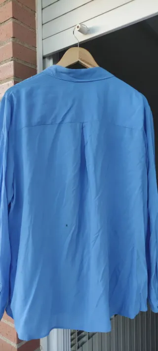Blusa azul mujer talla grande,da más talla de XL 