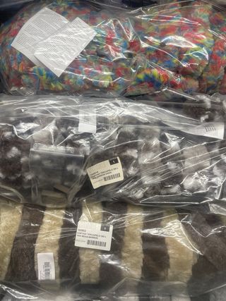 CORTINA  puerta caravana GRIS Y BLANCA