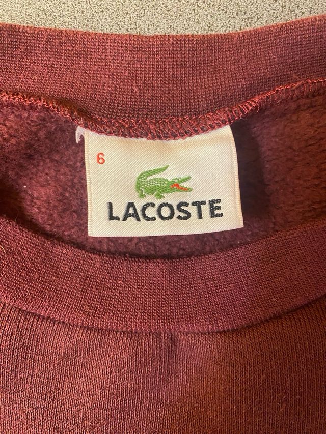 Felpa Lacoste Bordeaux Taglia XL