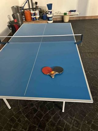 Mesa Ping Pong Azul con Red y Palas