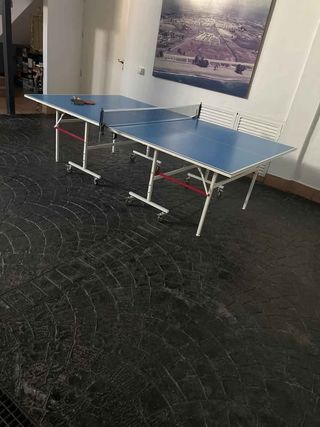 Mesa Ping Pong Azul con Red y Palas