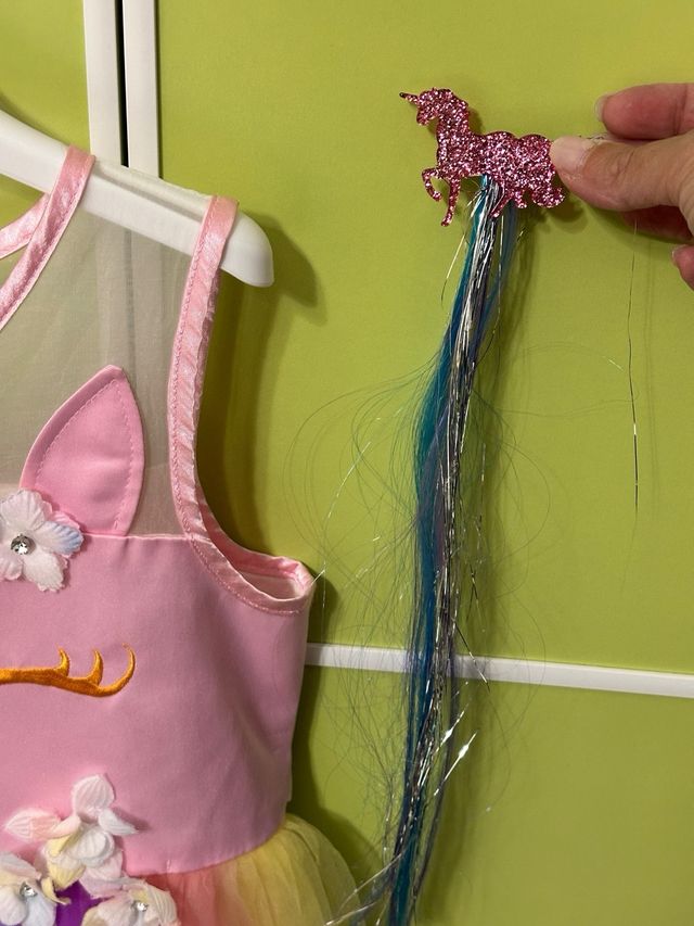 Vestito Carnevale Unicorno Arcobaleno 8 anni