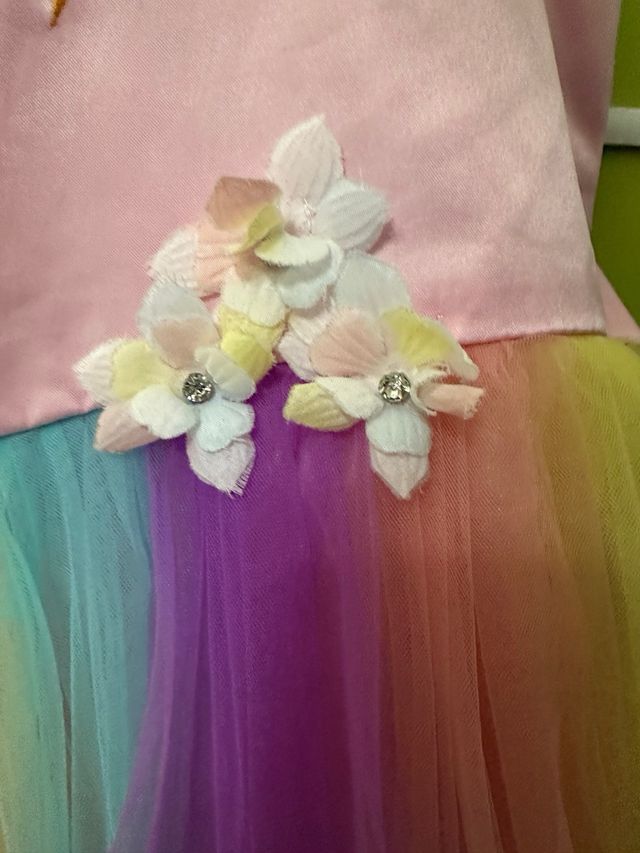 Vestito Carnevale Unicorno Arcobaleno 8 anni