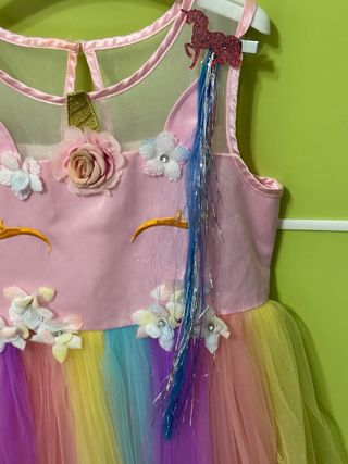 Vestito Carnevale Unicorno Arcobaleno 8 anni