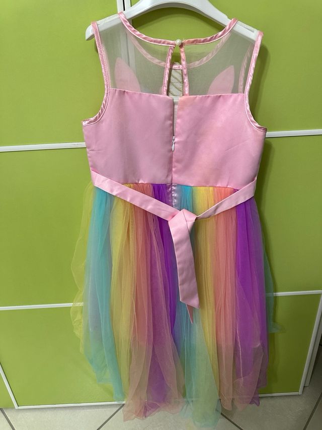 Vestito Carnevale Unicorno Arcobaleno 8 anni