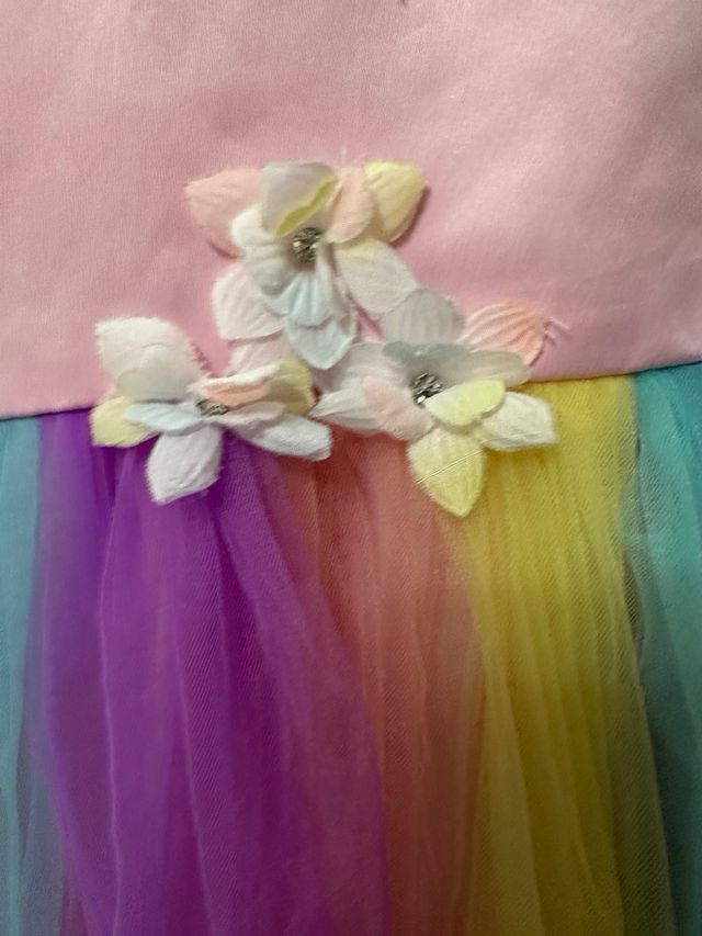 Vestito Carnevale Unicorno Arcobaleno 8 anni