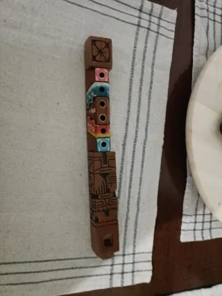 Flauto in legno decorato