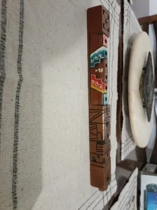 Flauto in legno decorato