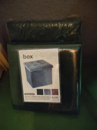 Puff baúl almacenamiento 38x38x38cm