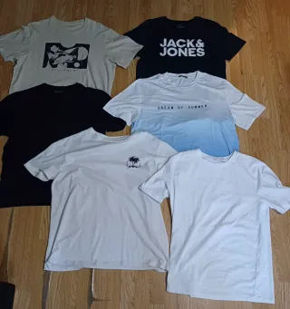 Pack 6 Camisetas de Jack and Jones, Zara y otras