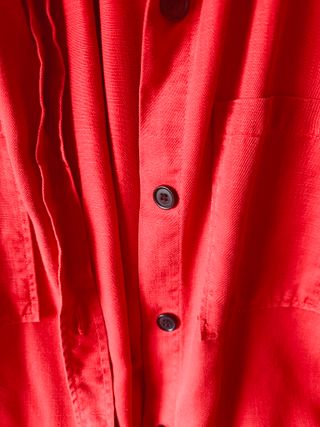 Sobrecamisa chaqueta roja talla M mujer botones