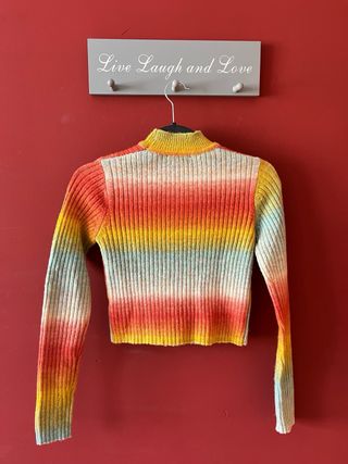Jersey Bershka cuello alto multicolor