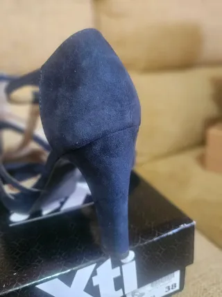 Sandalias Xti Tacón Azul Talla 38