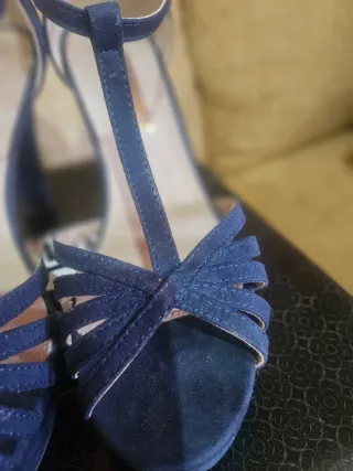 Sandalias Xti Tacón Azul Talla 38