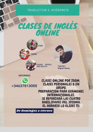 CLASES DE INGLÉS ONLINE Y PRESENCIAL 