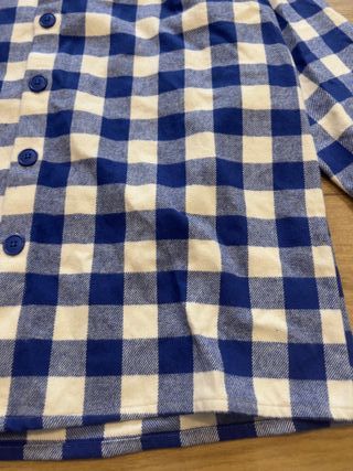 Camicia Flanella Oversize Blu e Bianca