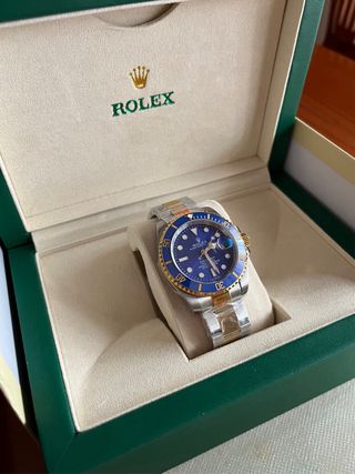 Rolex Submariner Azul y Dorado para Hombre